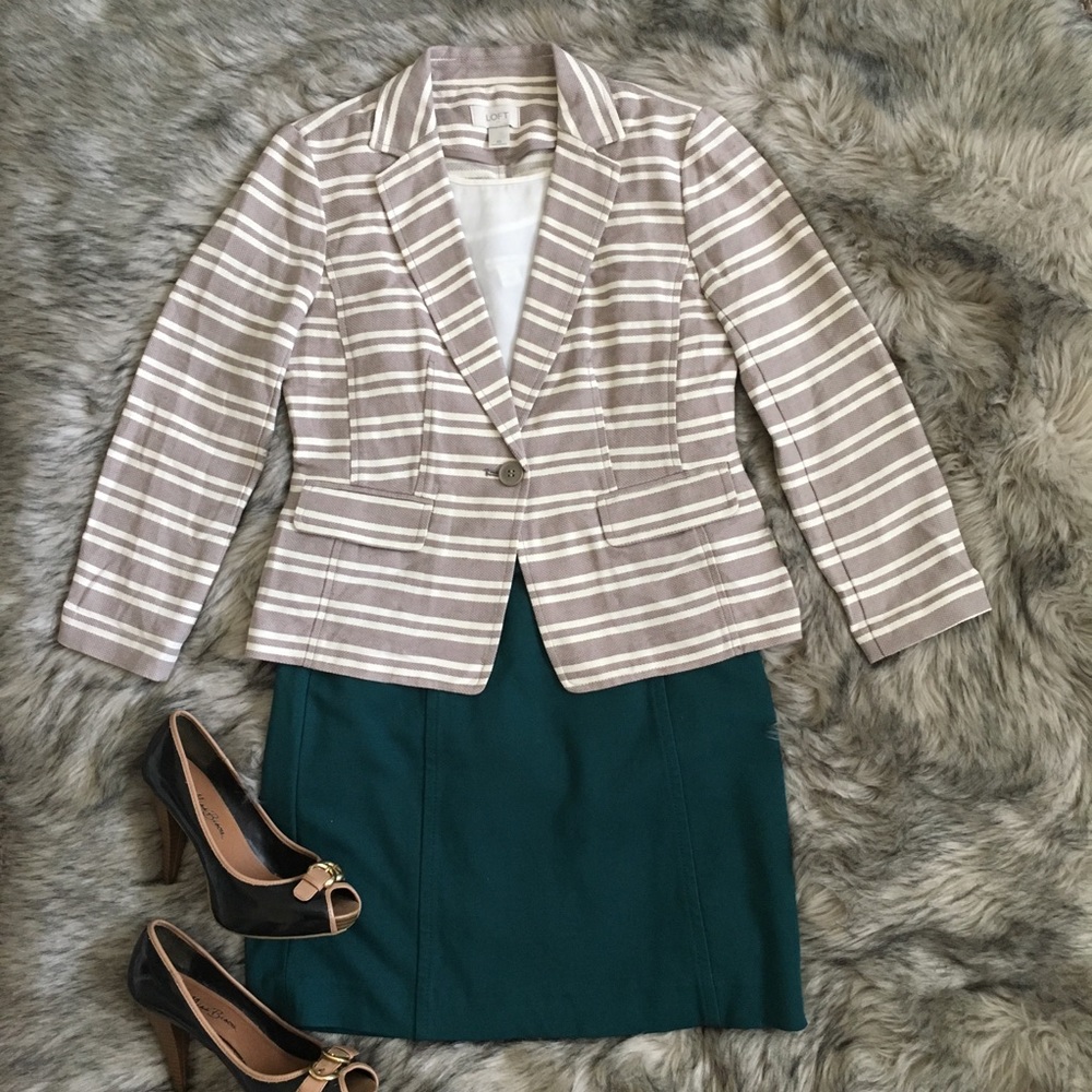 LOFT Striped Jacket / Blazer